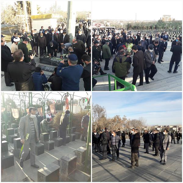 مراسم غباروبی گلزار شهدای شهرستان همدان برگزار شد